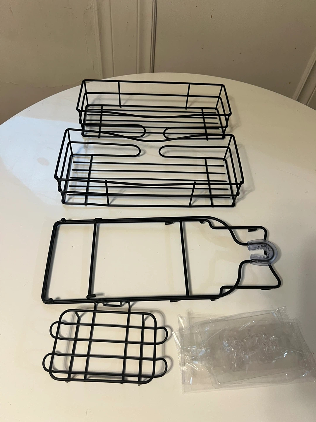(New) Black Metal 3-Tier Shower Caddy with Soap Dish - photo 2