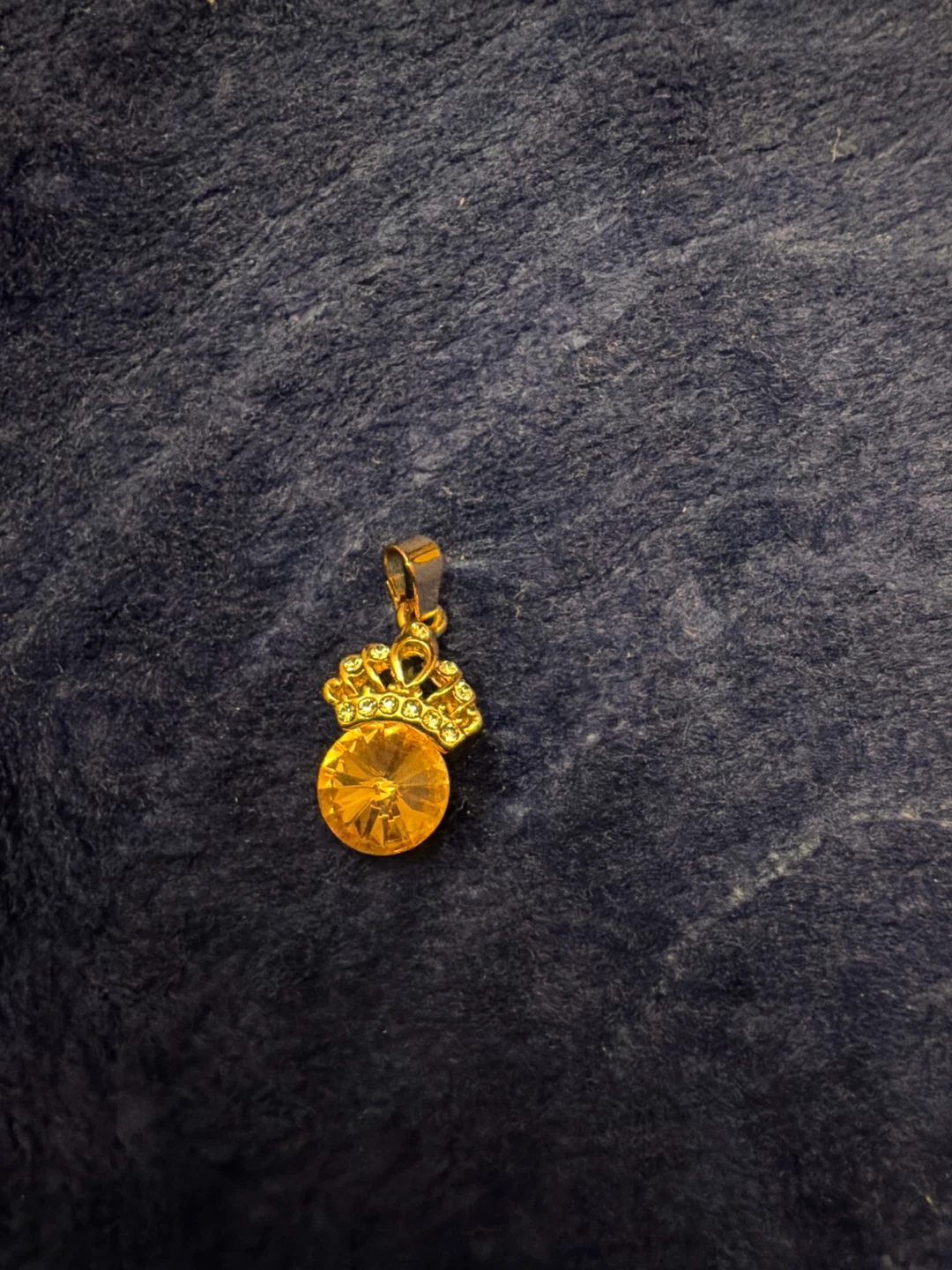 Crown Pendant Charm with Gemstone - photo 2