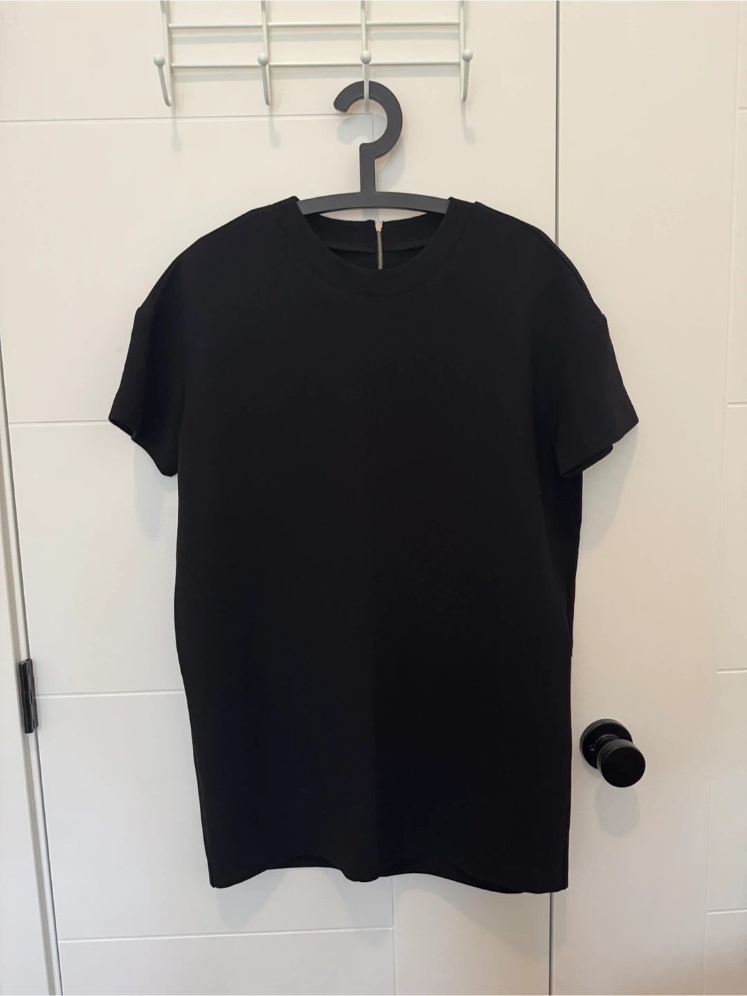 Black short dress with Back Zipper