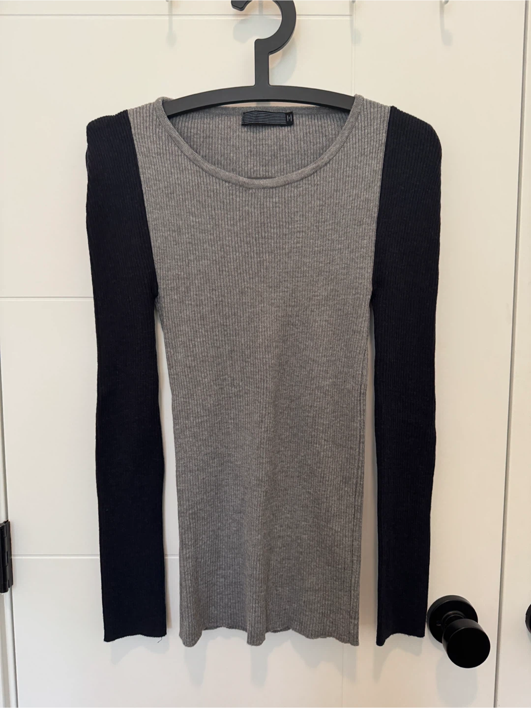Long Sleeve Top - light grey/navy