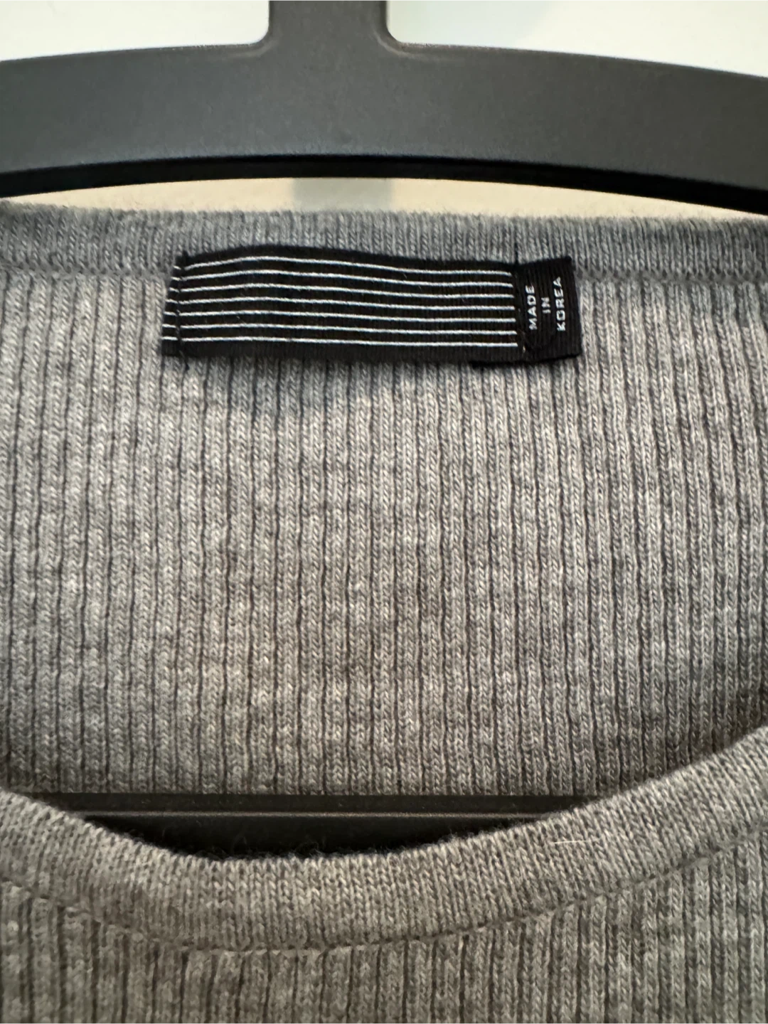 Long Sleeve Top - light grey/navy - photo 3