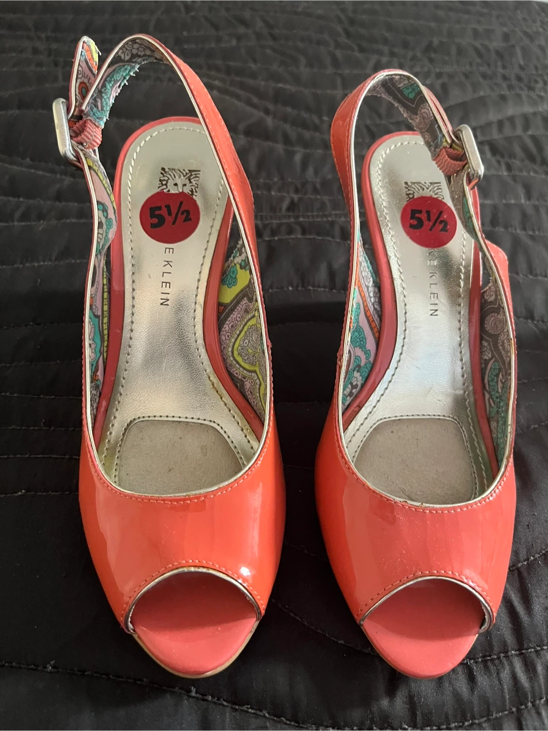 Anne Klein Coral Wedge Heels - Size 5.5