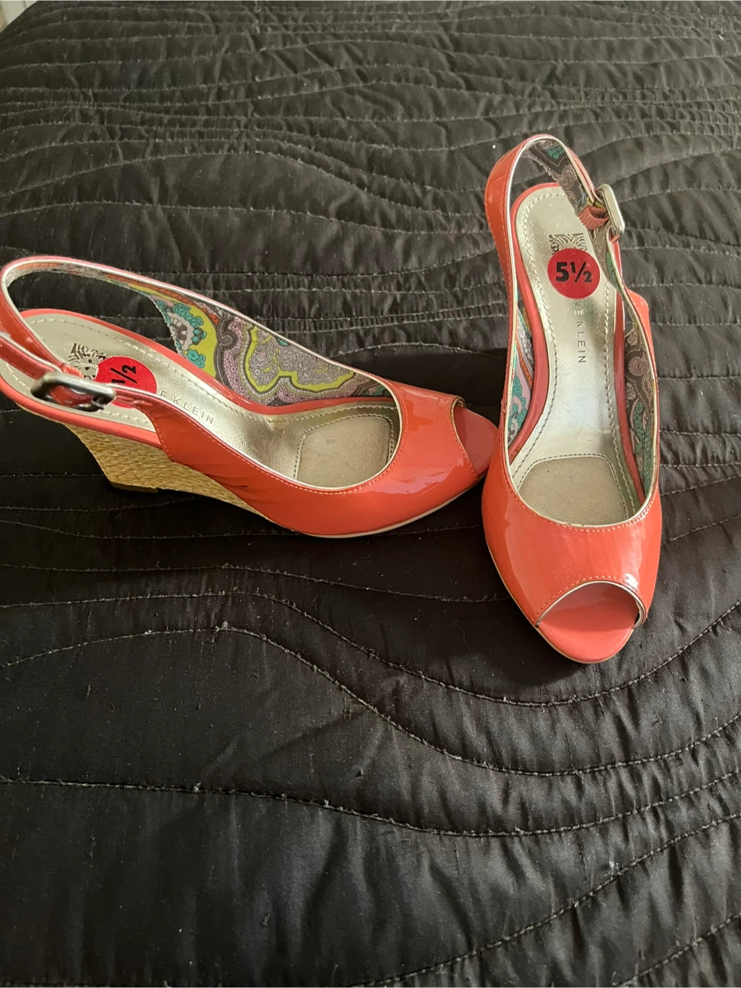 Anne Klein Coral Wedge Heels - Size 5.5 - photo 2