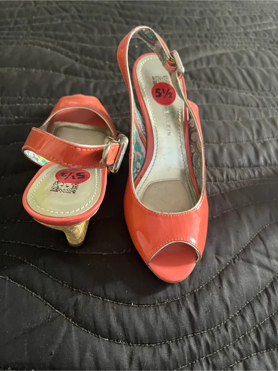 Anne Klein Coral Wedge Heels - Size 5.5 - photo 3