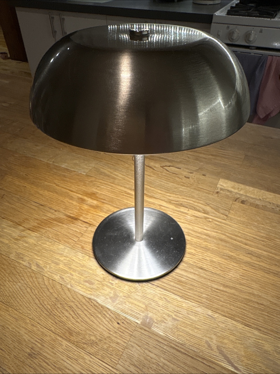 USB chargeable Brushed Metal Dome Table Lamp