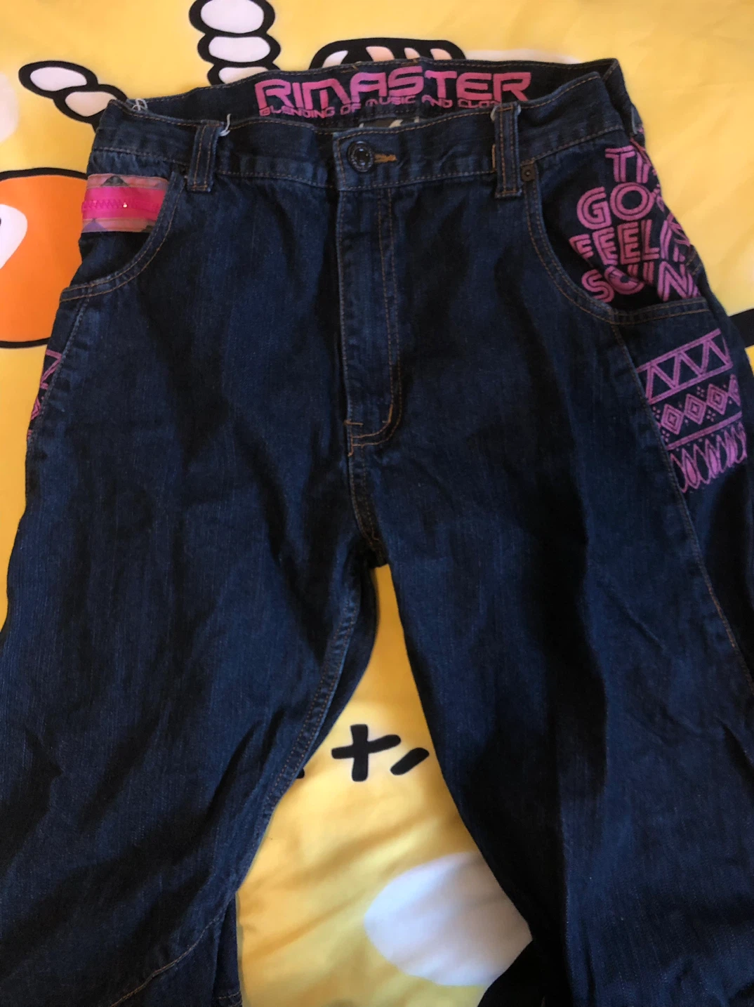 RIMASTER Denim Jeans with Graphic Print