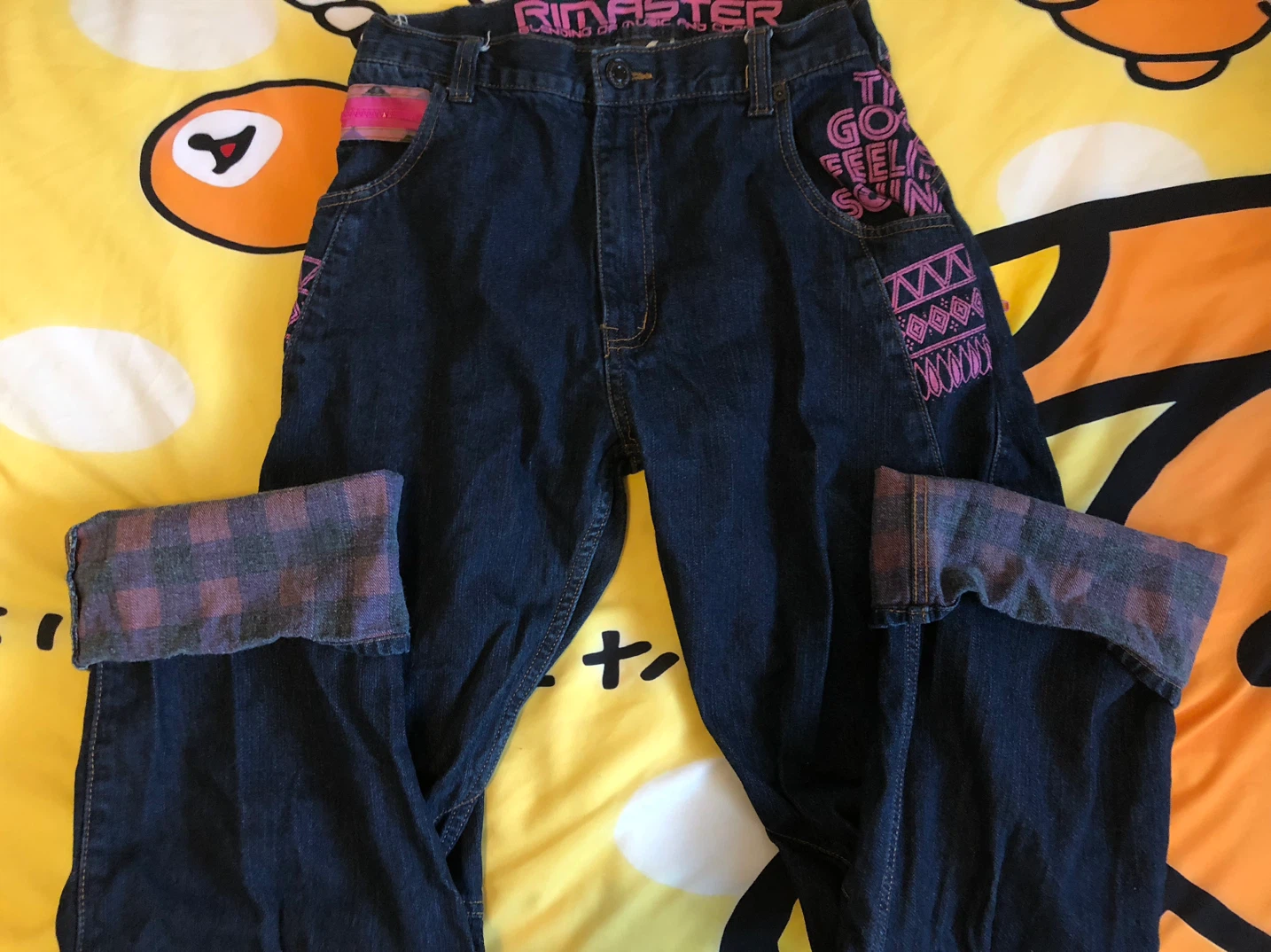 RIMASTER Denim Jeans with Graphic Print - photo 2