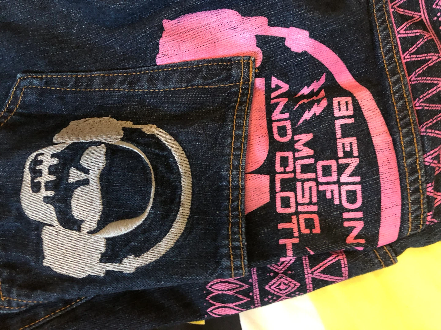 RIMASTER Denim Jeans with Graphic Print - photo 4