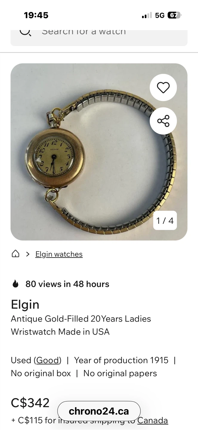 Elgin Antique Gold-Filled 20 Years Ladies Wristwatch - photo 2