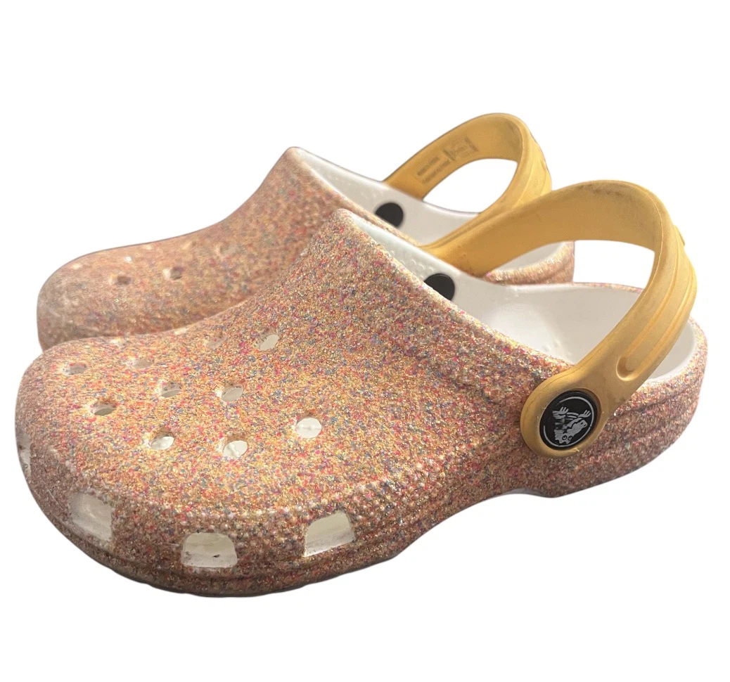Authentic Crocs Classic Glitter Clogs – Kids C11