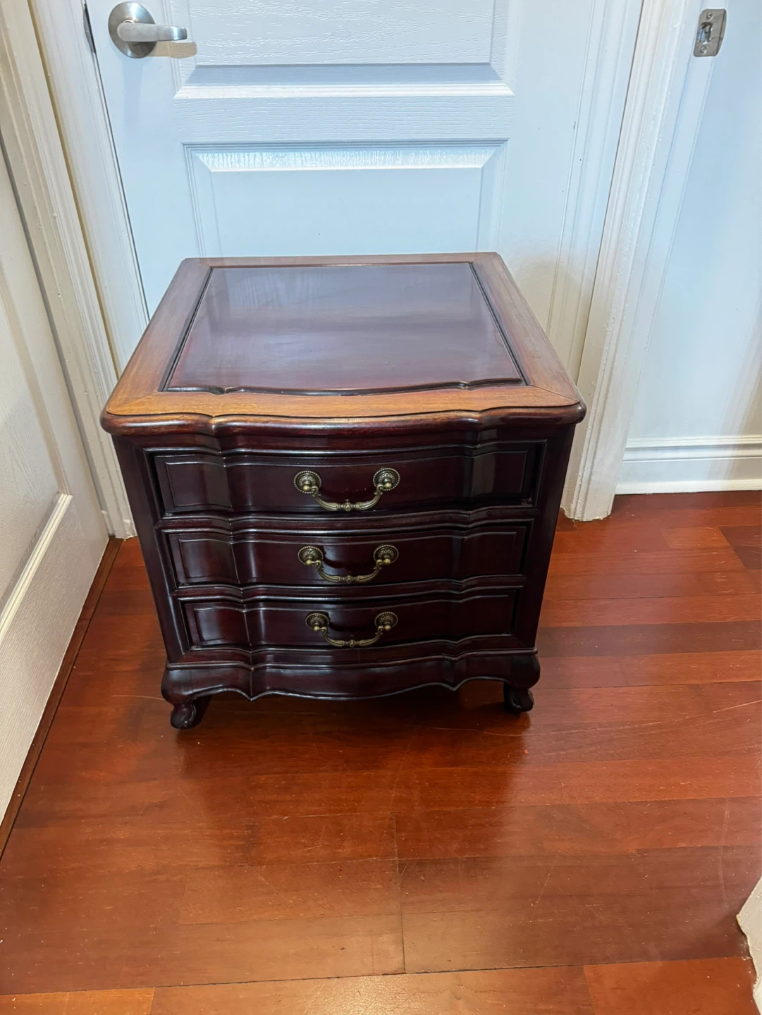 Classic solid cherry wood nightstand