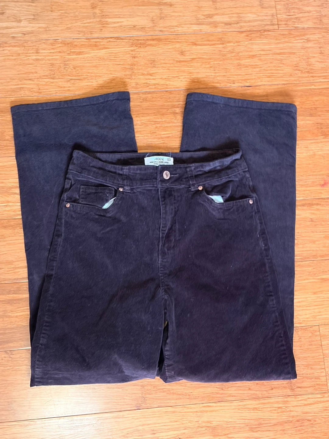 Brown corduroy baggy jeans