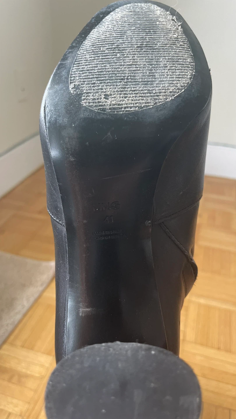 Black Leather Knee-High Boots - Size 41 - photo 5