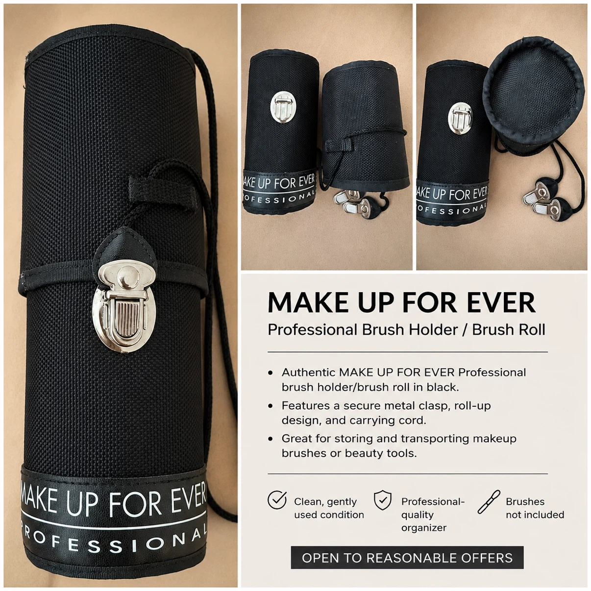 MAKE UP FOR EVER Professional Brush Holder / Brush Roll