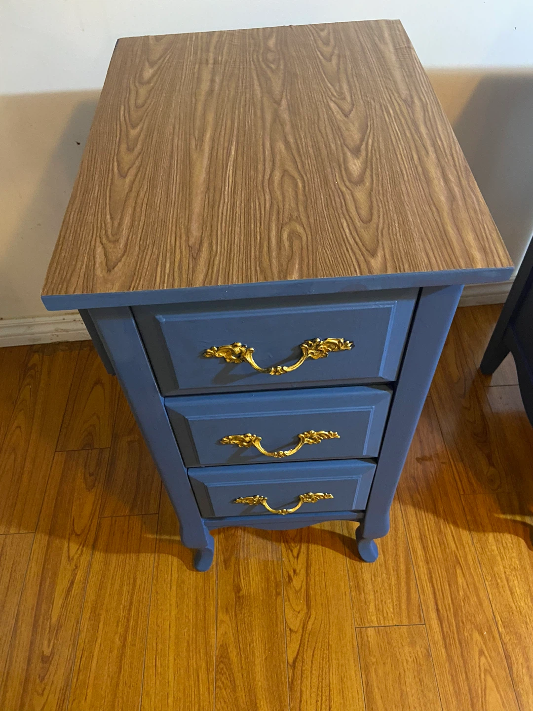 Blue Nightstands with 3 Drawers (Pair) - photo 5