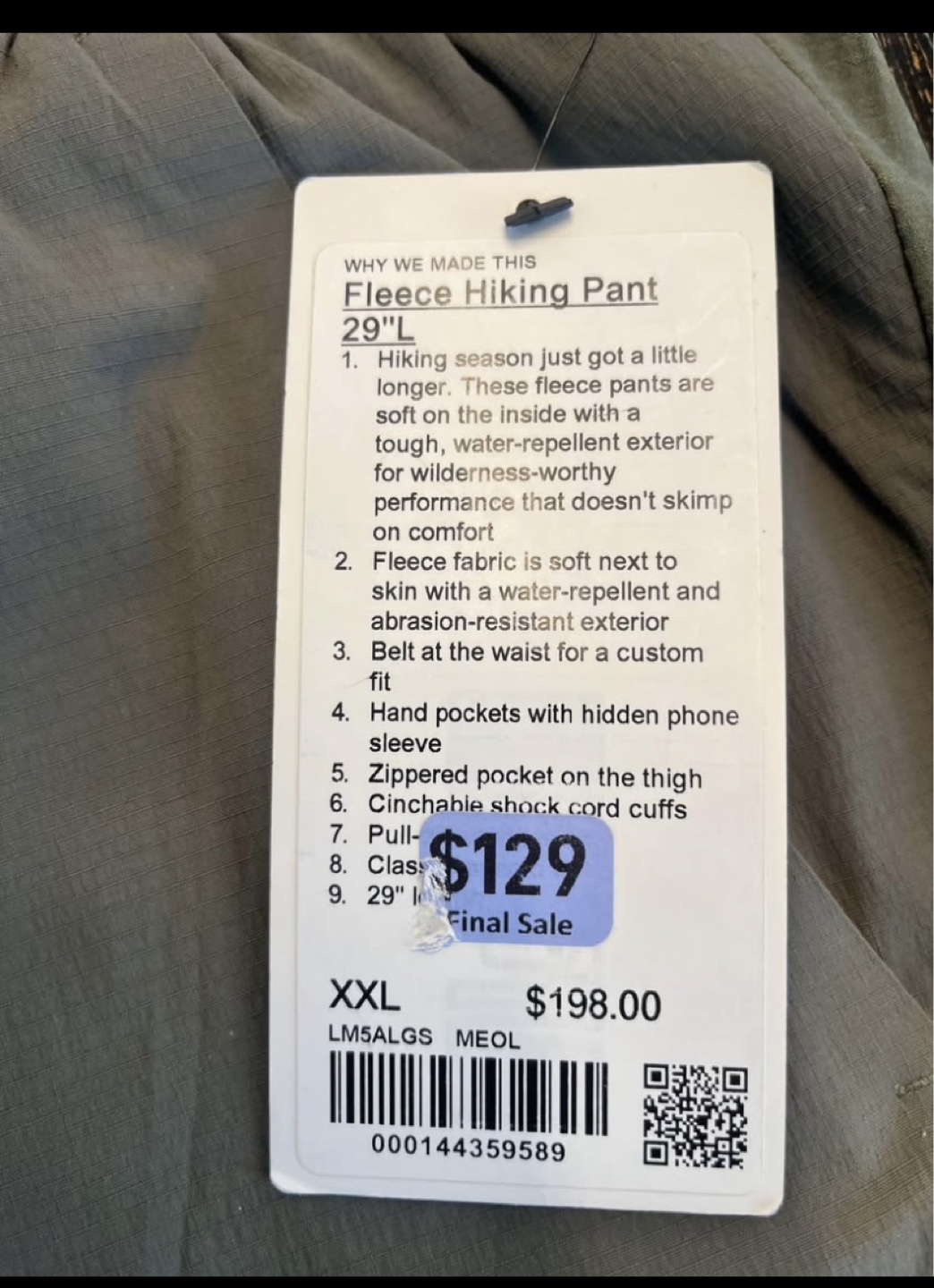 Lululemon Fleece Hiking Pants - photo 3
