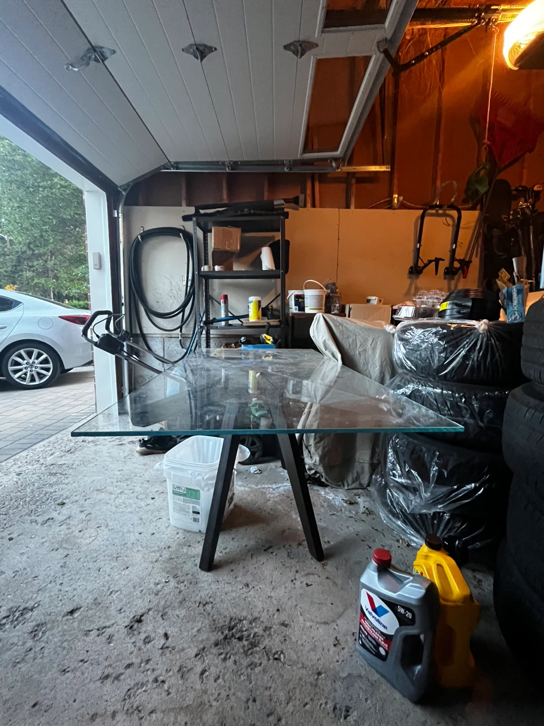 Glass Top Dining Table