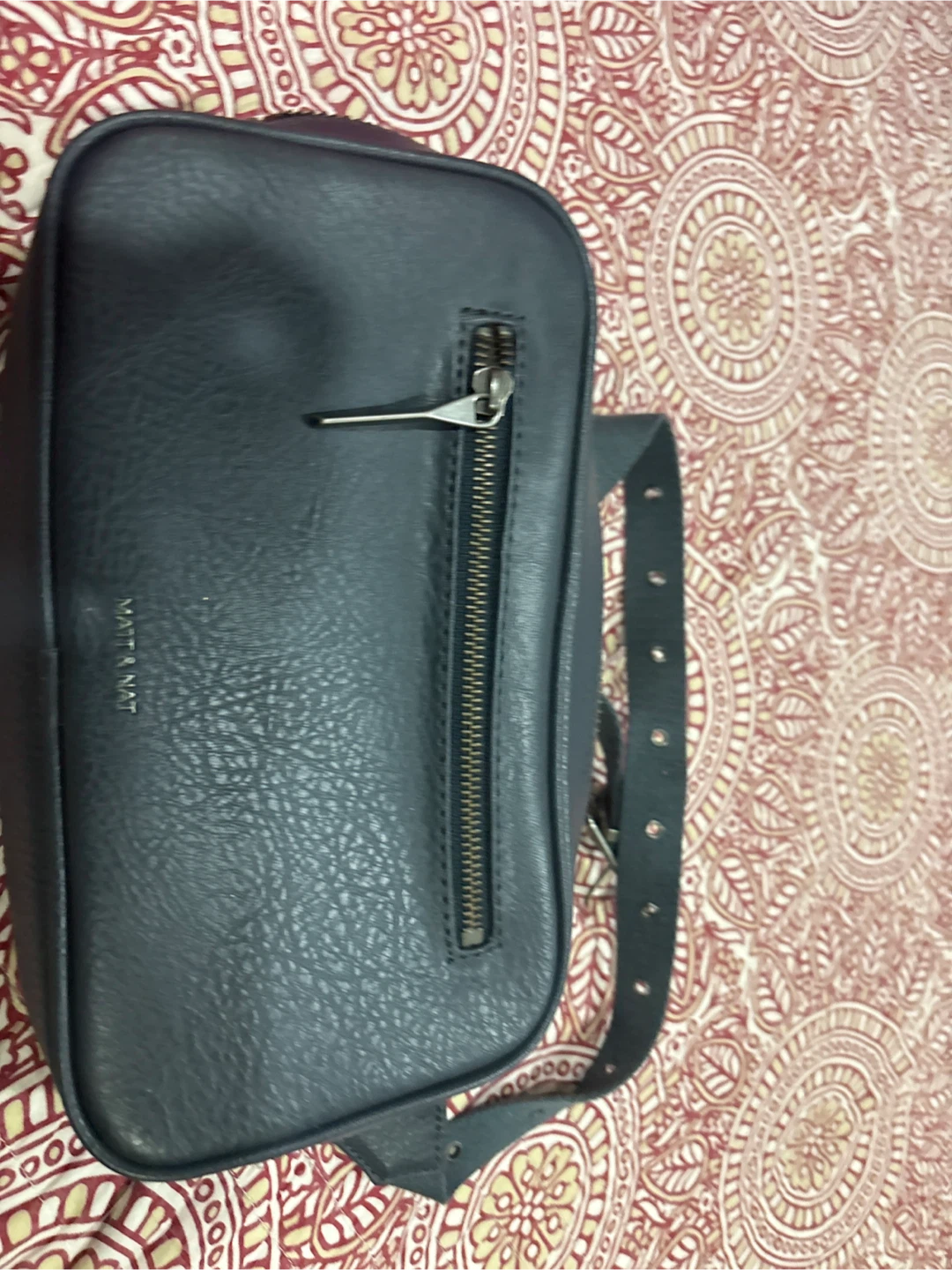 Matt & Nat Dark Blue Faux Leather Crossbody Bag