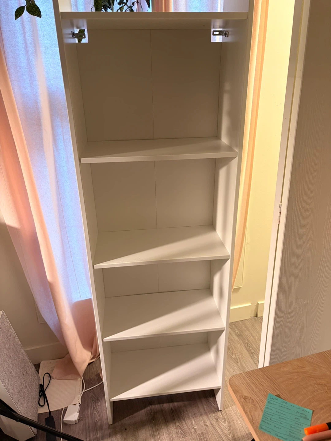 Set of two white 5-Shelf Bookshelf