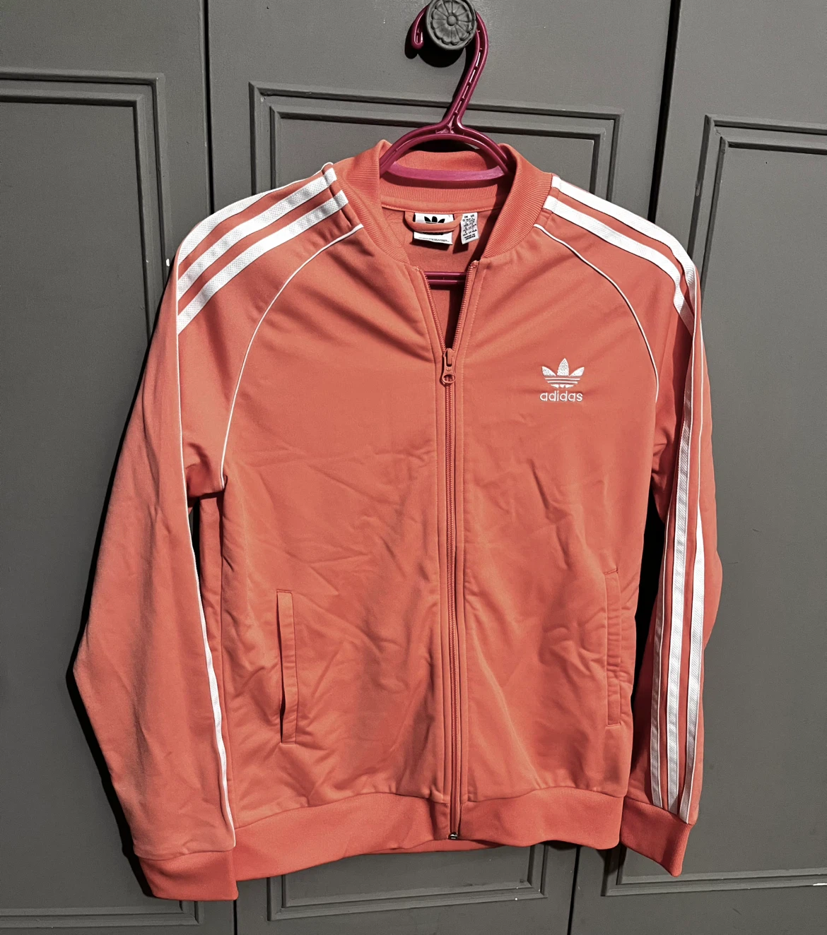 Adidas Track Suit Jacket & Pants Coral Size 13-14Y