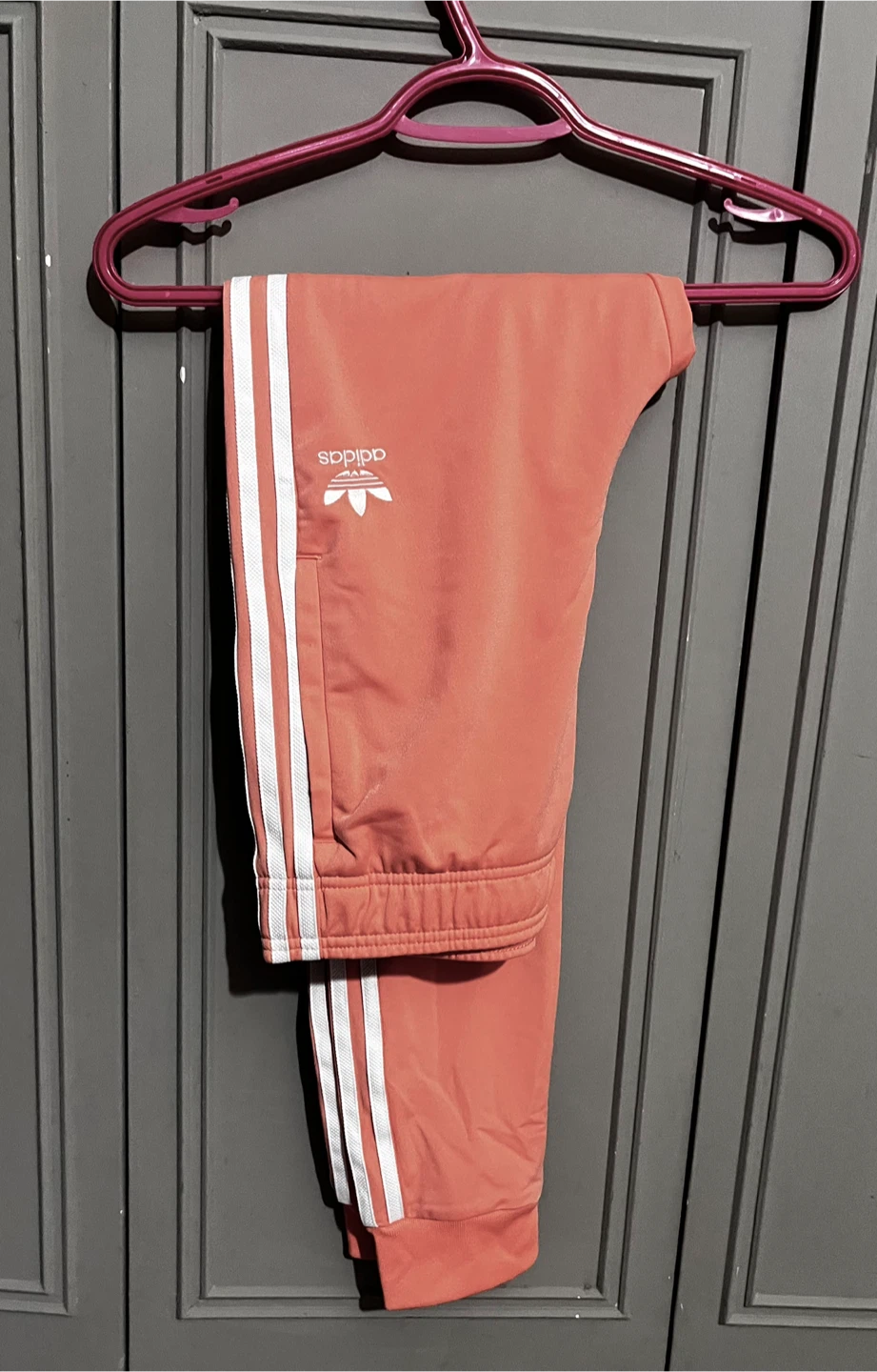 Adidas Track Suit Jacket & Pants Coral Size 13-14Y - photo 2