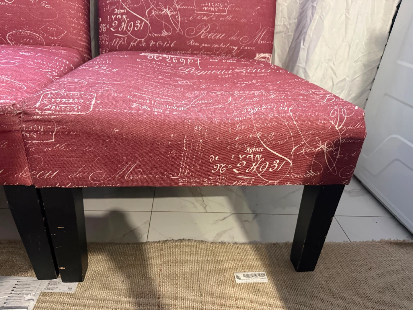 Set of 2 Vintage-Style French Script Accent Chairs - photo 3