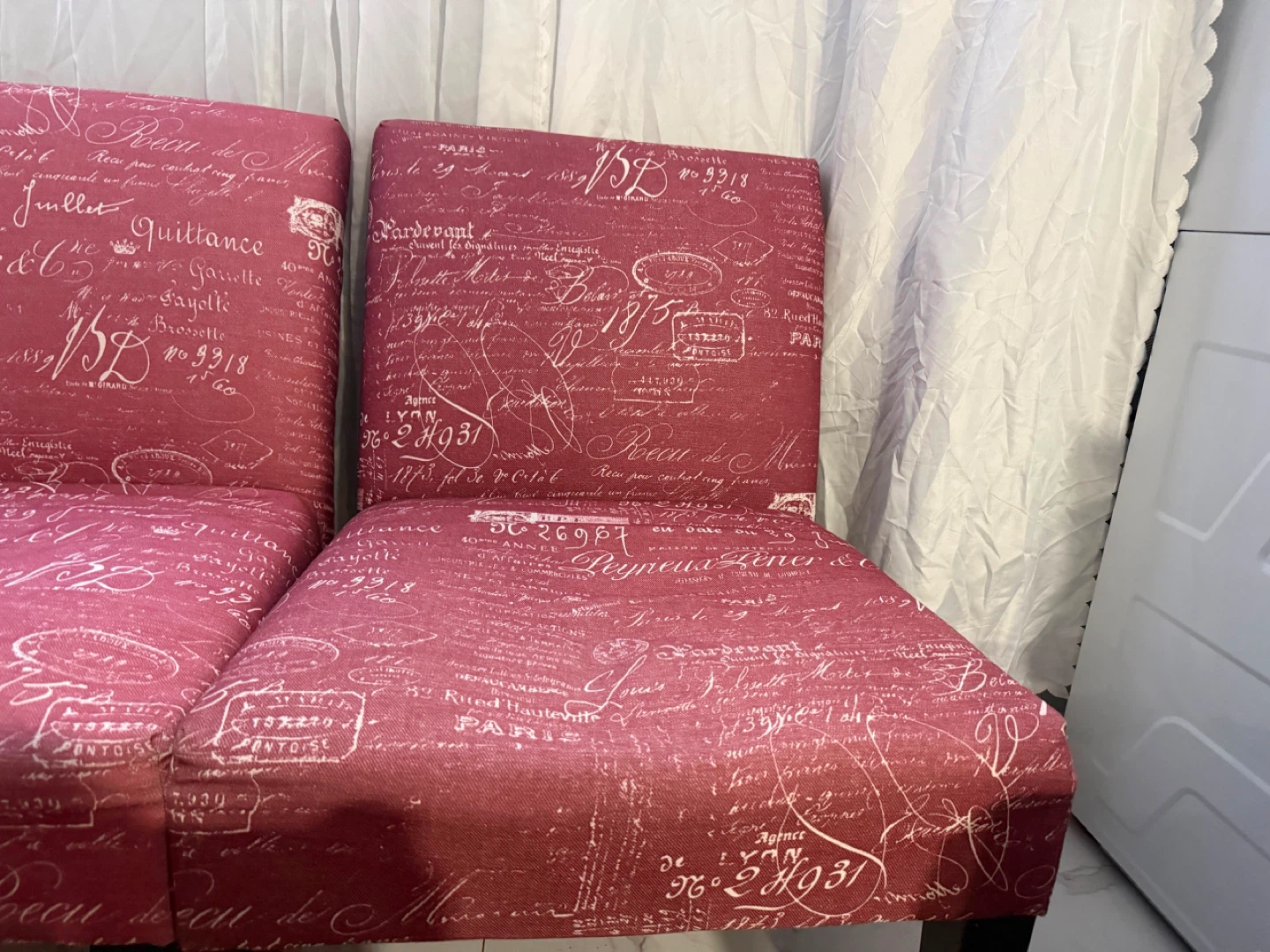 Set of 2 Vintage-Style French Script Accent Chairs - photo 2