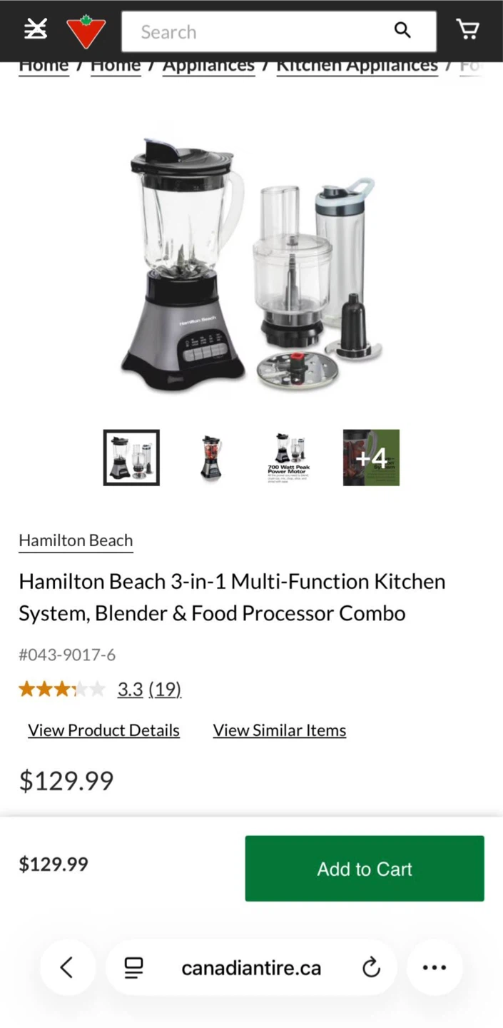 Hamilton Beach 3-in-1 Multi-Function Blender