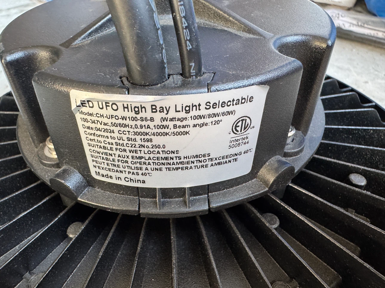 LOT OF 8 - Jenco Canada LED UFO High Bay Light 100W (Selectable) - photo 3
