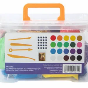 All Dry Clay Kit with Googly Eyes and Tools