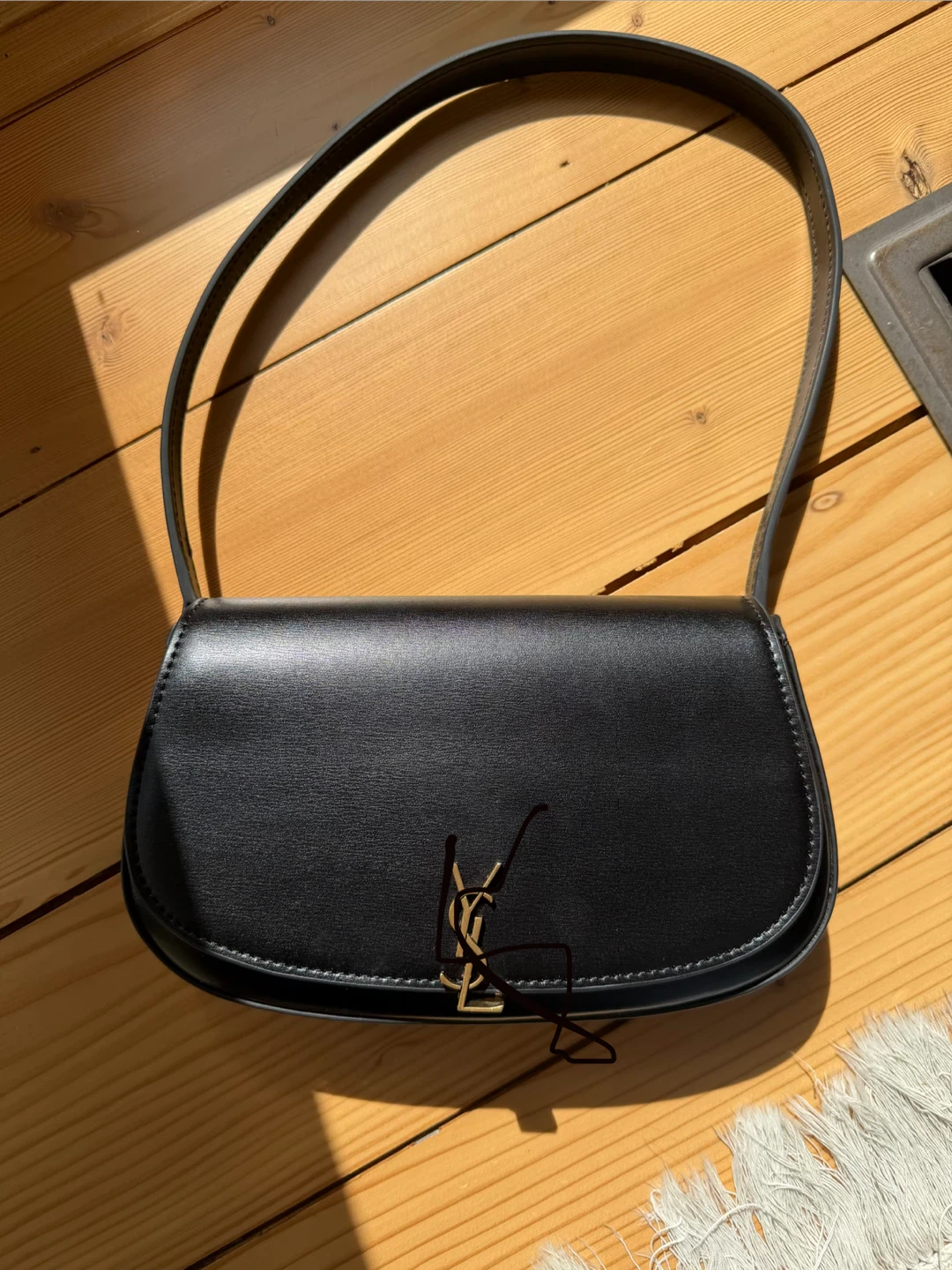 Black Leather Shoulder Bag