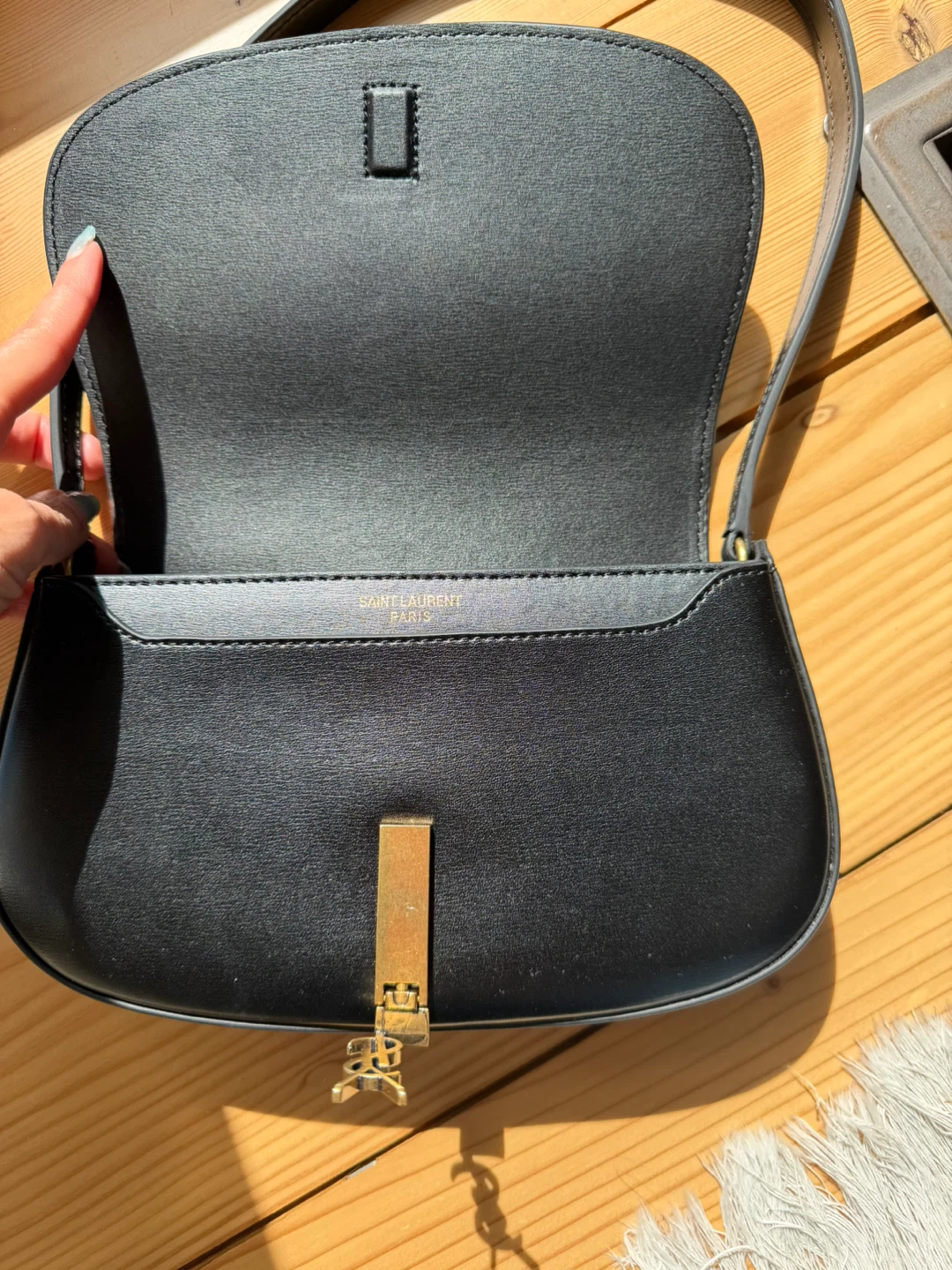 Black Leather Shoulder Bag - photo 2