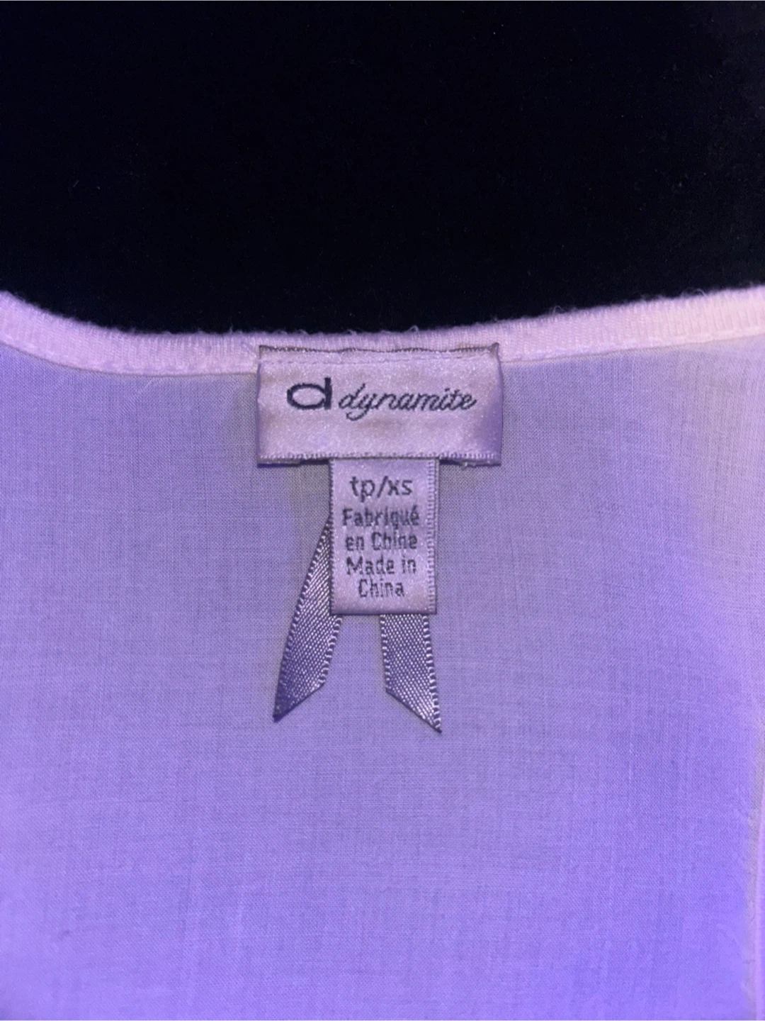 Dynamite White Tank Top with Rhinestones - photo 2