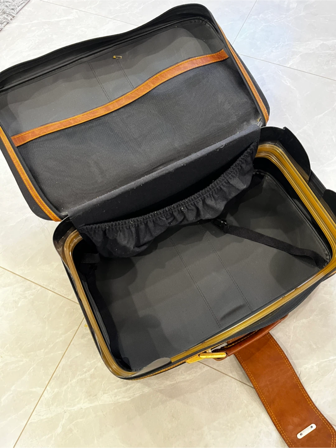Vintage Black and Tan Carry-On Luggage - photo 2