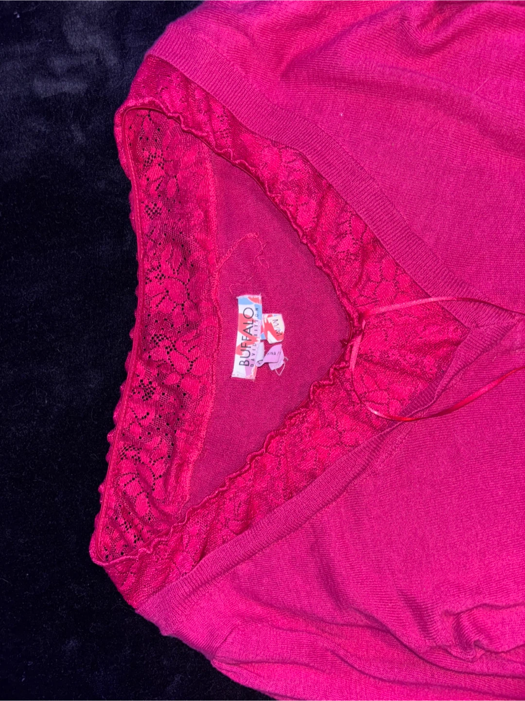 Buffalo By David Bitton Pink Lace Trim Sweater - photo 2