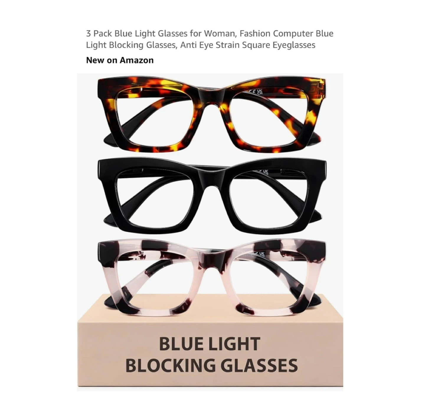 Brand new 3 Pack Blue Light Glasses for Woman