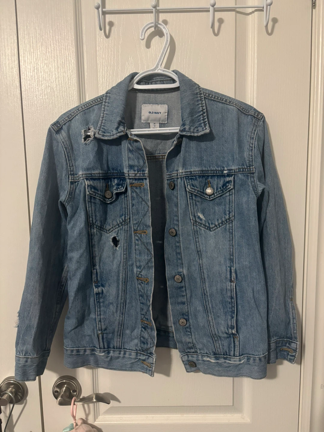 Old Navy Distressed Denim Jacket - Size XS