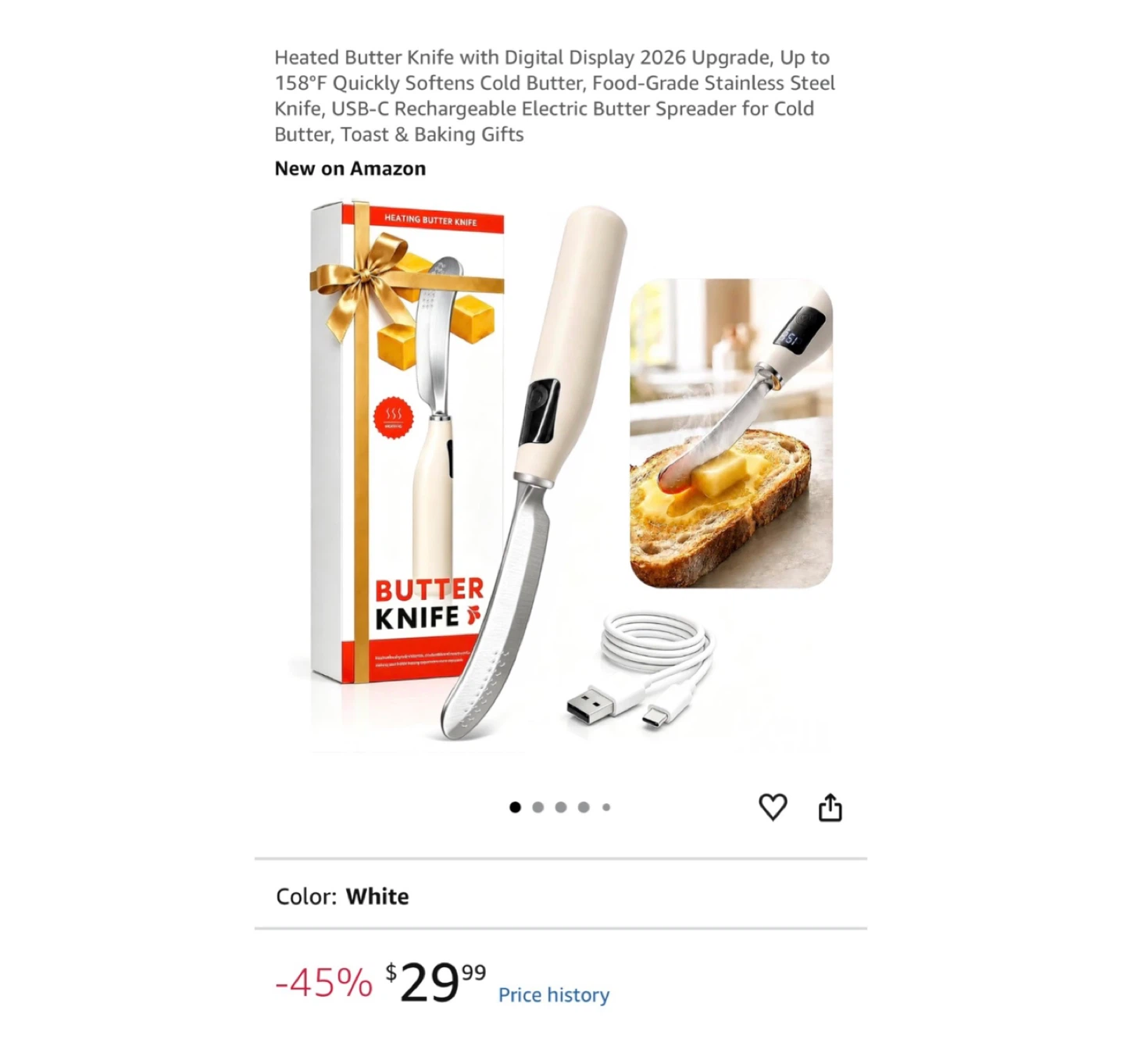 Brand new Heated Butter Knife with Digital Display 2026 Upgrade