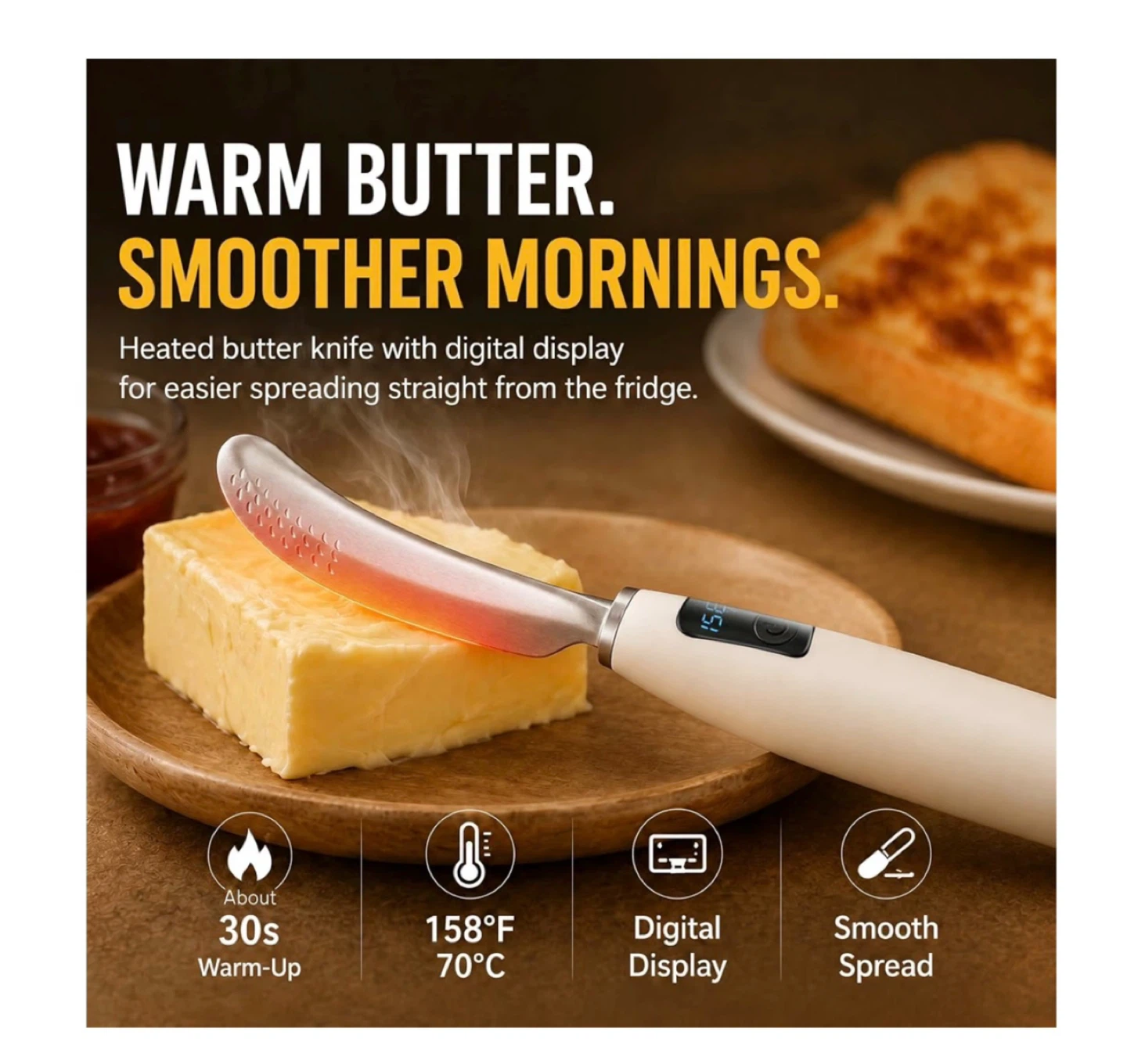 Brand new Heated Butter Knife with Digital Display 2026 Upgrade - photo 3