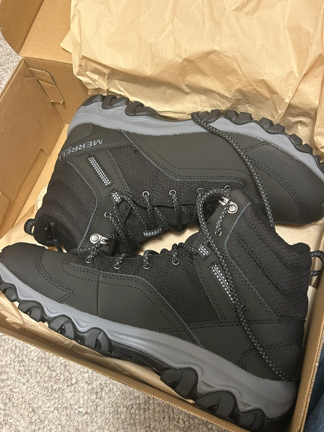 Merrell Thermo Akita Mid WP Black Hiking Boots Size 9 - photo 2