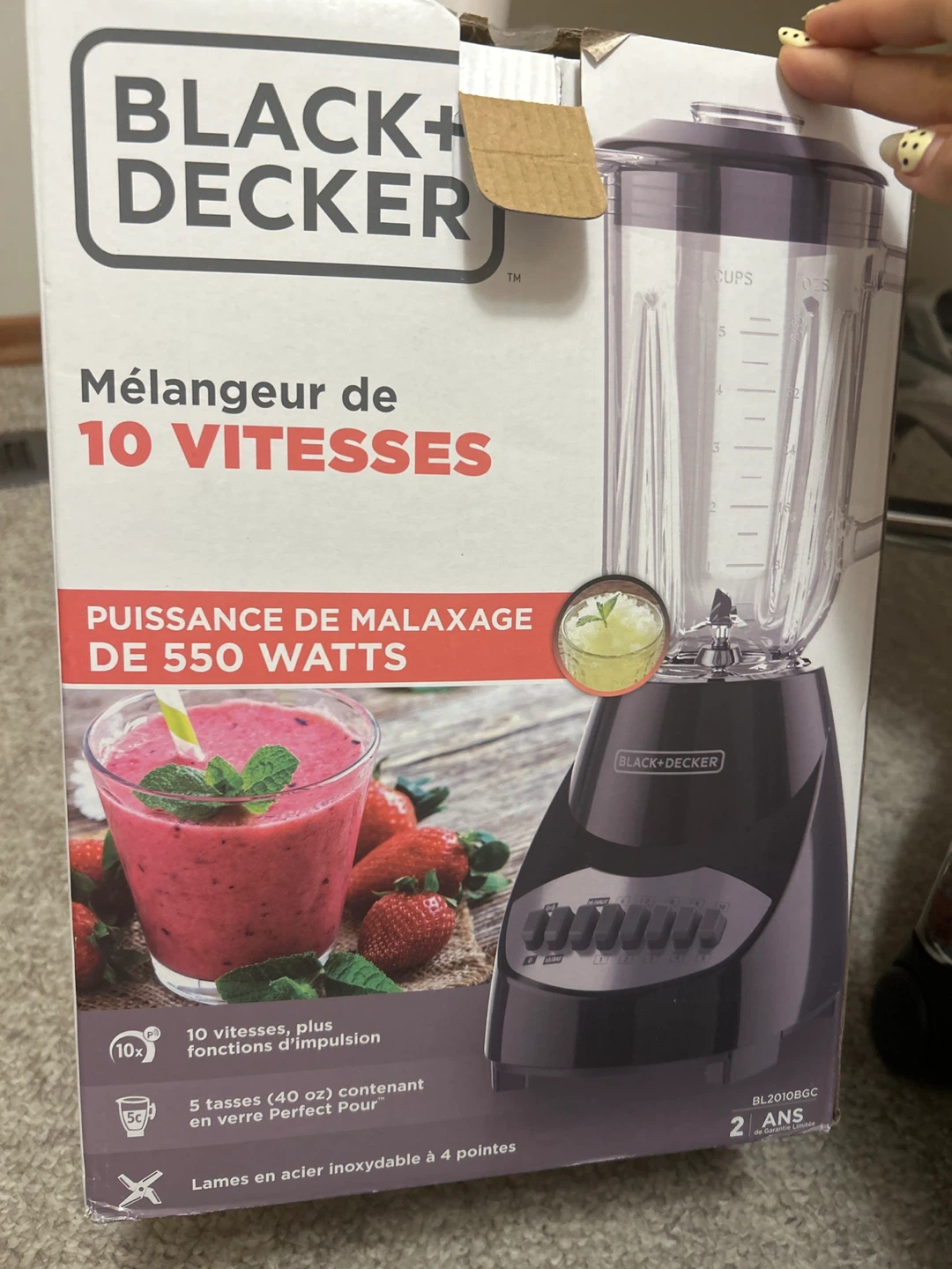 BLACK+DECKER 10-Speed Blender 550 Watts