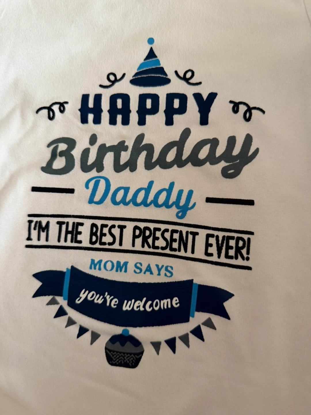 Baby Birthday Romper 6–9 Months – Happy Birthday Daddy - photo 2