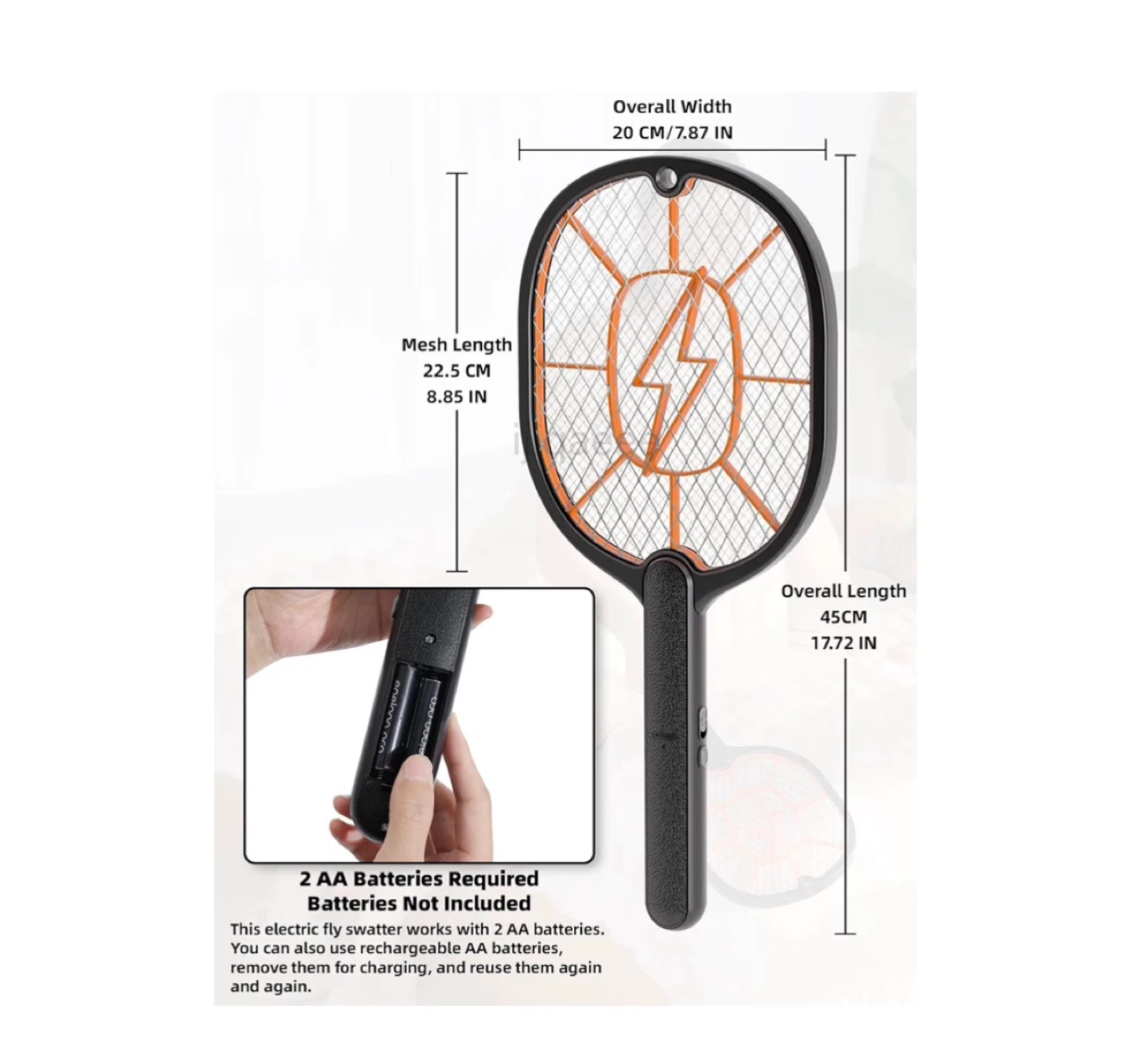 Brand new 2 Pack Electric Fly Swatter - photo 3