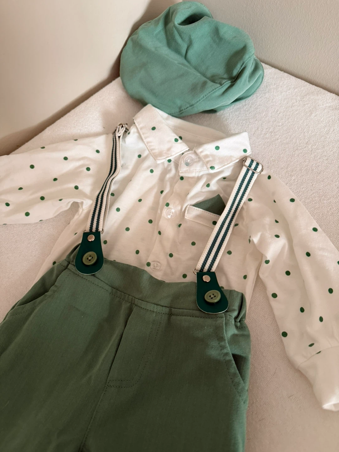 Baby Boy Gentleman Outfit 9–12 Months – 5-Piece Set – Like New - photo 3