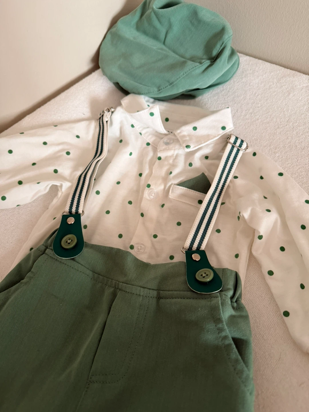 Baby Boy Gentleman Outfit 9–12 Months – 5-Piece Set – Like New - photo 4