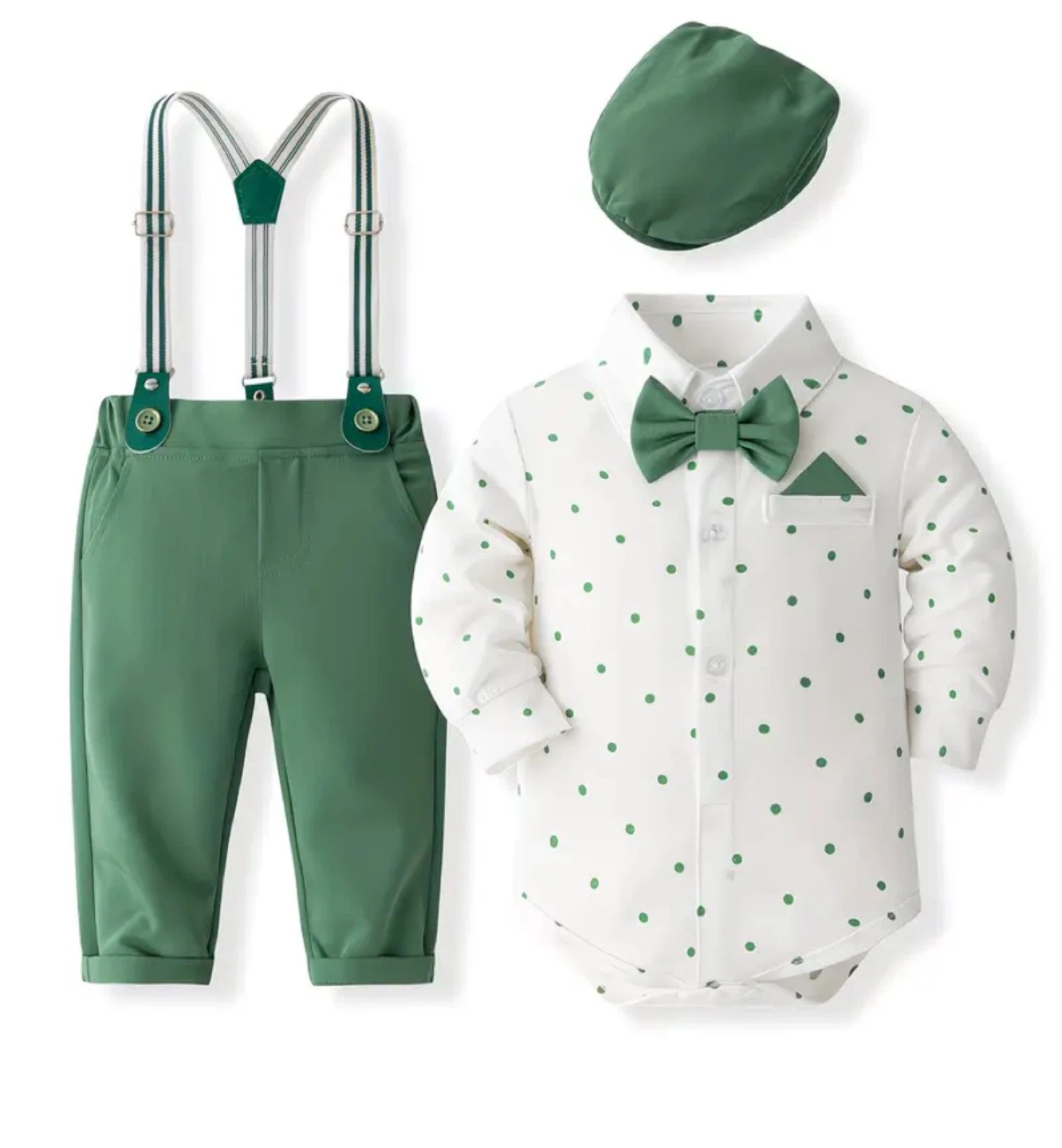 Baby Boy Gentleman Outfit 9–12 Months – 5-Piece Set – Like New