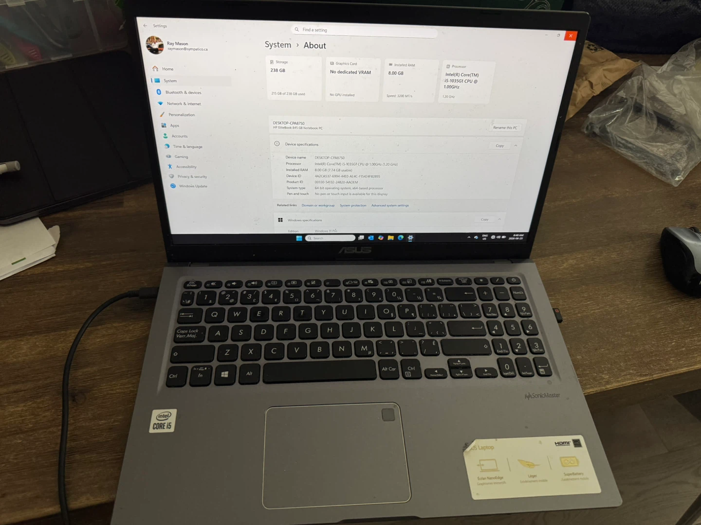 ASUS X515J 15.6” Laptop