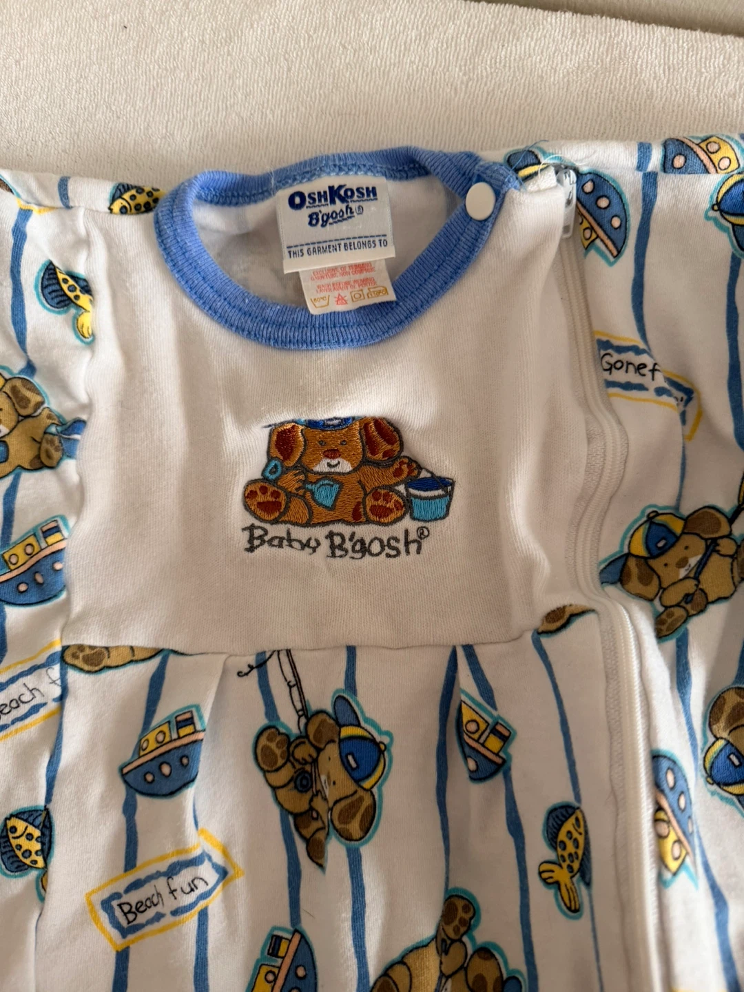 Vintage OshKosh B’gosh Baby Sleeper – 12 Months (32 lb) – Cotton - photo 2