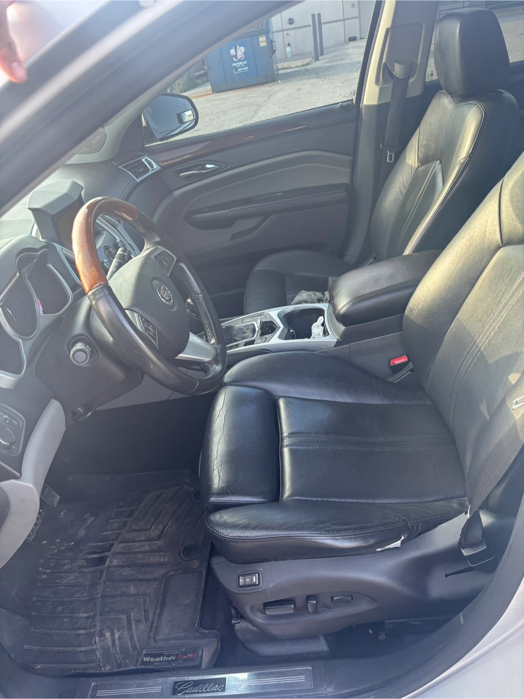 Silver Cadillac SRX Crossover