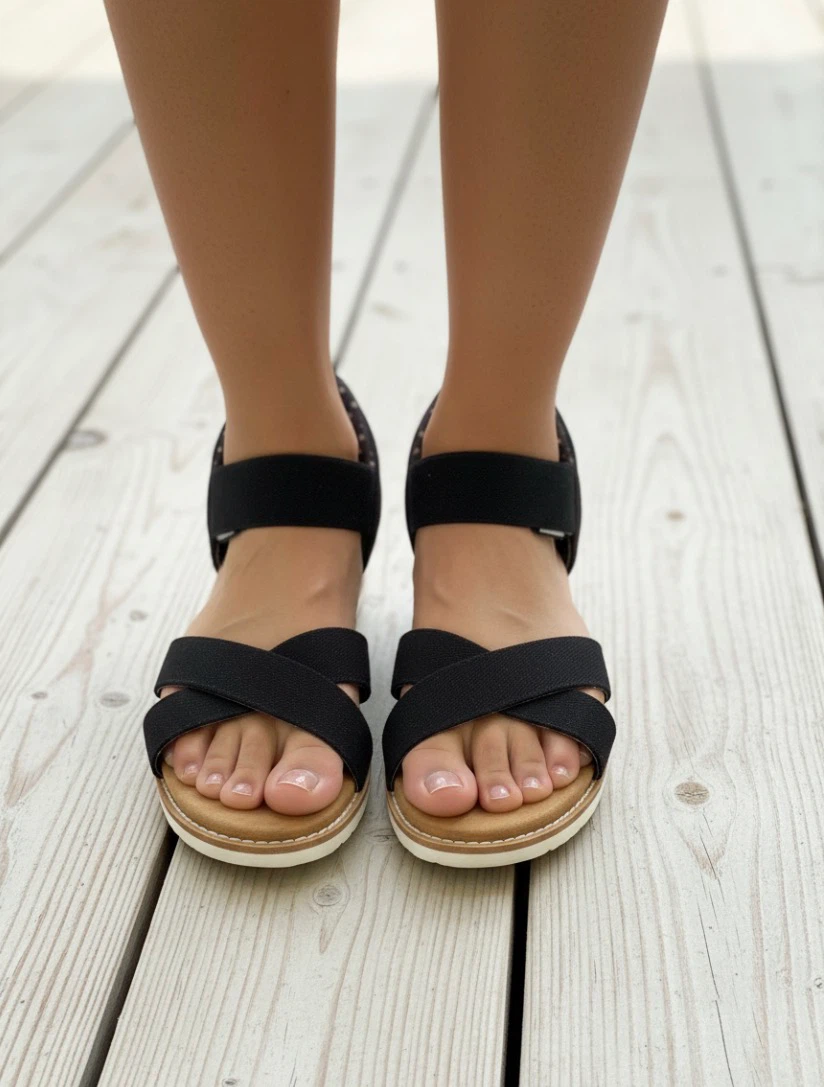 Bobs Skechers Swift Comfort Sandals Size 6